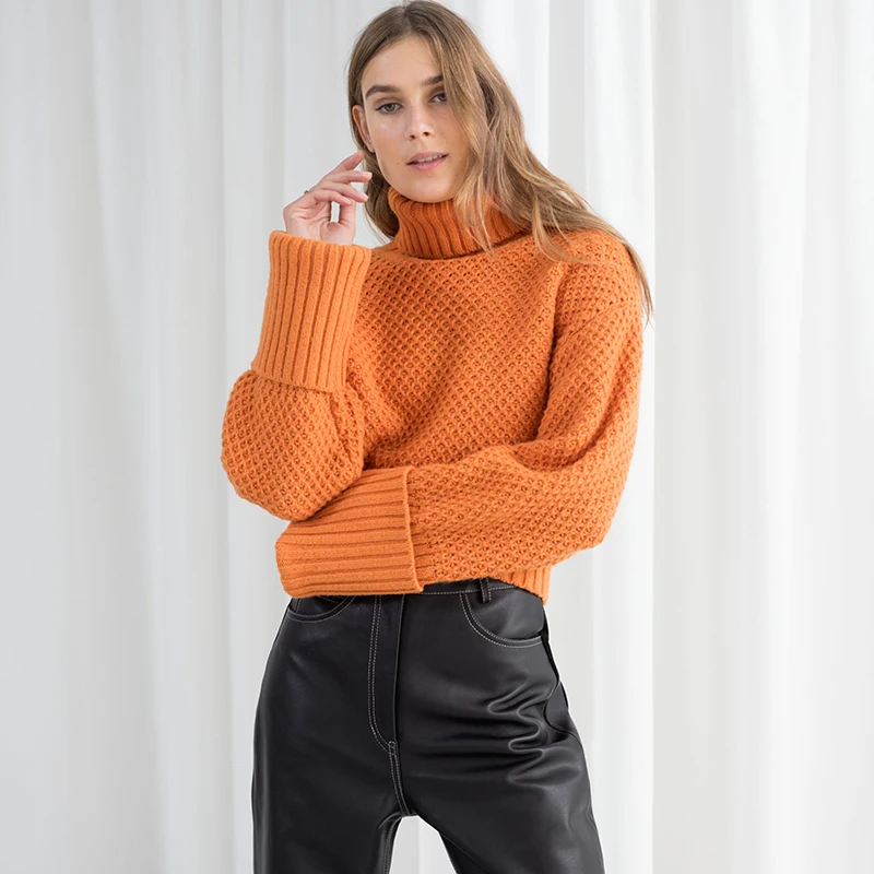 

Turtleneck Sweater Women 2019 Autumn Winter Losse Casual Pullover Knitted Jumpers Womens
