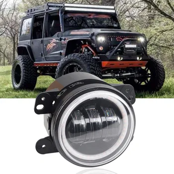 

Halo Ring Angel Eyes DRL Led Fog Lamp Foglight Bulb 12V Auto Running Work Light for Harley Wrangler Day Lights