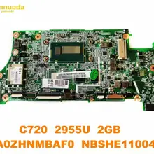 Оригинальная материнская плата для ноутбука ACER C720 C720 2955U 2 Гб DA0ZHNMBAF0 NBSHE11004 протестированная хорошая