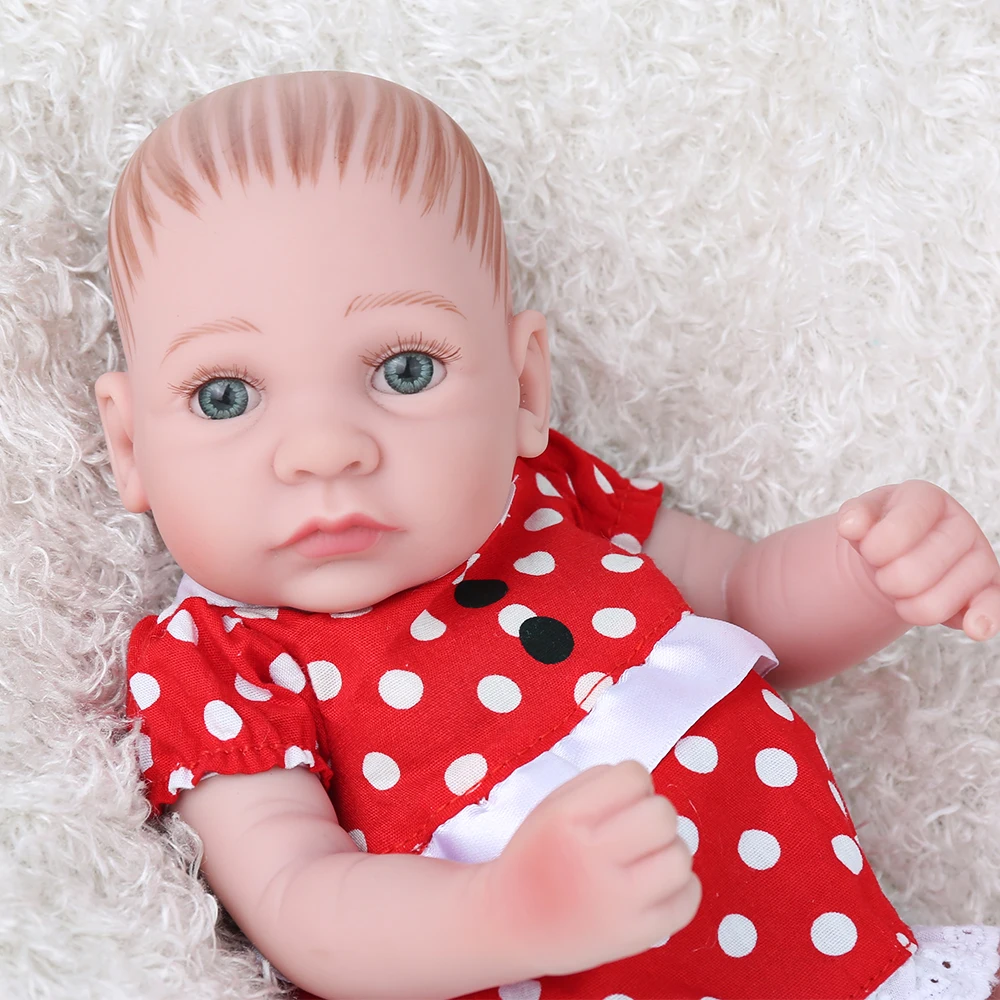 Мини-куклы 11 дюймов bebe Reborn 28 см из мягкого силикона reborn baby реалистичные игрушки boneca для девочек подарок на день рождения