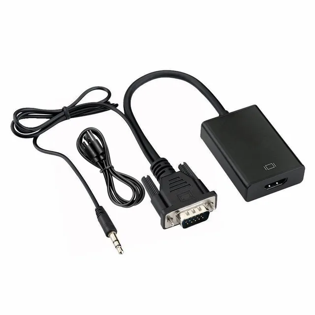 Cable adaptador VGA de 1080P Full HD a HDMI, convertidor compatible con  salida de Audio, adaptador VGA HD para PC, portátil a proyector HDTV|Cables  HDMI| - AliExpress