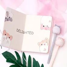 Kawaii мышь планировщик тетрадь журнал Ежедневник с ручкой набор канцелярские принадлежности Школьные принадлежности студенческий подарок