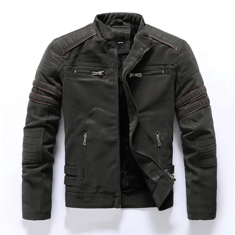 KIOVNO, мужские Модные Куртки из искусственной кожи, пальто с вышивкой черепа сзади, мотоциклетные куртки, верхняя одежда для мужчин, размеры M-3XL