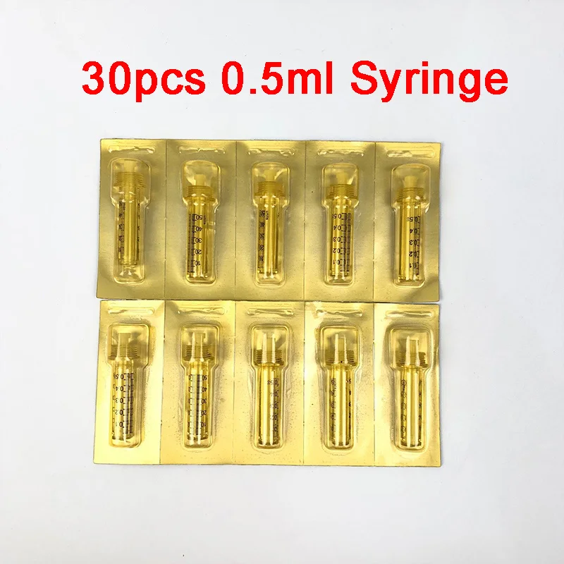 Only 30pcs Syringes 3 уровня мезотерапия Туман пистолет удаление морщин Гиалуроновая кислота инжектор ручка сильнейший прессур гиалурон ручка dudak dolgusu - Номер модели: Only 30pcs Syringes
