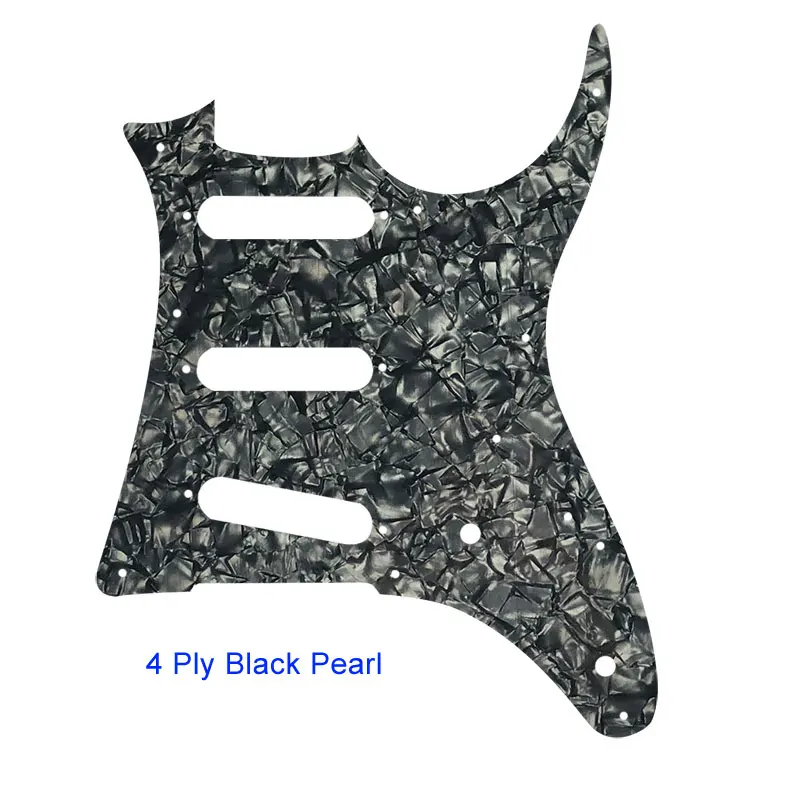 4 Ply Black pearl Pleroo пользовательские гитарные части-для MIJ Ibanez GRX20 контур гитары накладку хамбакера пикап царапины пластины SSS накладки - Цвет: 4 Ply Black pearl