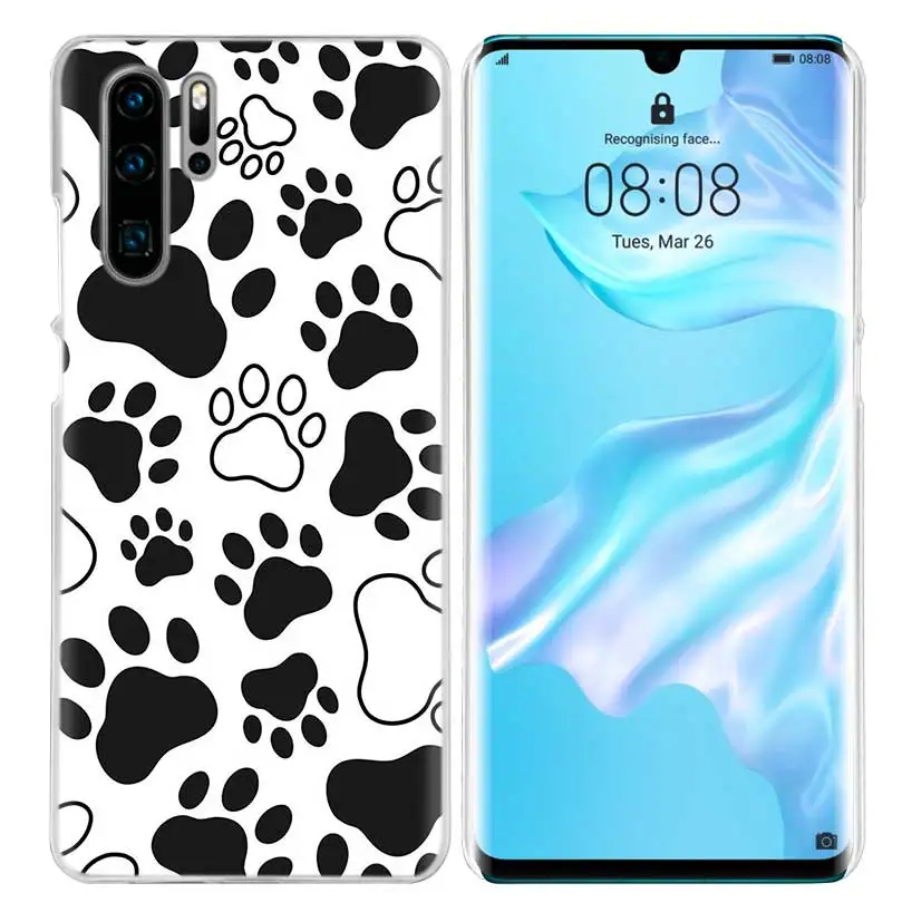 Отпечаток лапы собаки Щенячий чехол для huawei Коврики 30 20 10 P20 P30 Lite Pro P Smart Y9 Prime Honor 8A 8X 10i ПК Чехлы для телефона