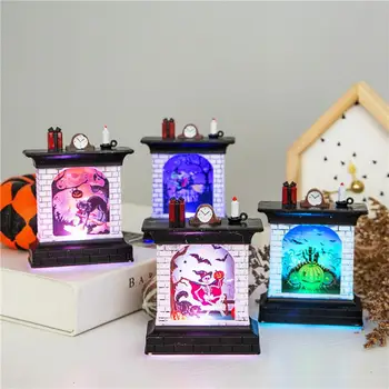 

LED Fireplace Night Light Halloween Pumpkin Lantern Decoration Halloween Decoration Horror House Halloween Party Supplies