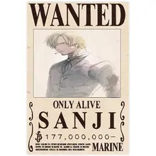 Anime One Piece Wanted Poster Sanji Home Decor Aliexpress