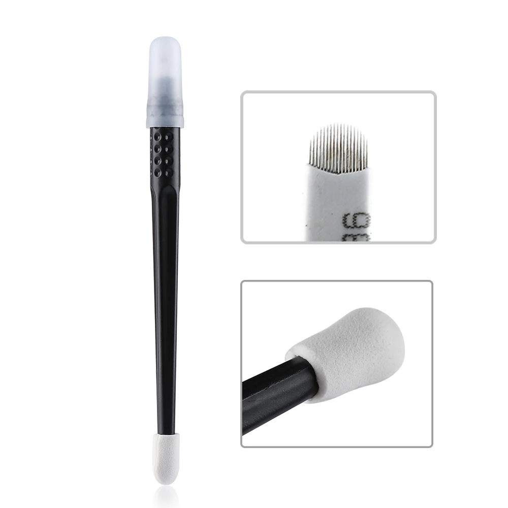 1 Microblading ручная одноразовая Татуировка ручка с иглы для бровей татуировки перманентный макияж F9 F12 U18 шпильки иглы Лезвия для нанесения орнамента - Габаритные размеры: 1