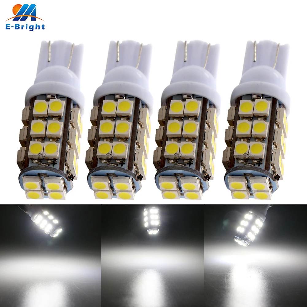 4 шт. 24 В T10 Светодиодные белые 1210 28 SMD светодиодные лампы для автомобильных дверей