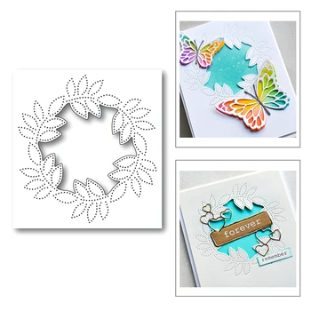 

2020 New Circle Frame Edge Embossing Debossing Lace Background Metal Cutting Dies For Scrapbooking Greeting Card Making no stamp