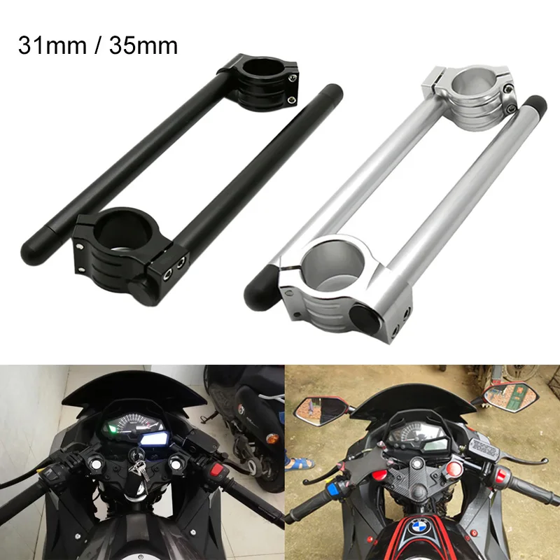 Универсальный мотоцикл 7/" Руль клип-на 31 мм 35 мм вилка трубка Ручка Бар для кафе гонщик
