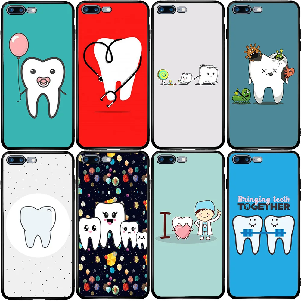 Cover Case for Xiaomi Redmi Note 10 9 9S 9A 8 8T 7 6 7A 6A 5A 5 A1 A2 A3 Pro Max Plus Стоматолог Зубной увенчанный зуб