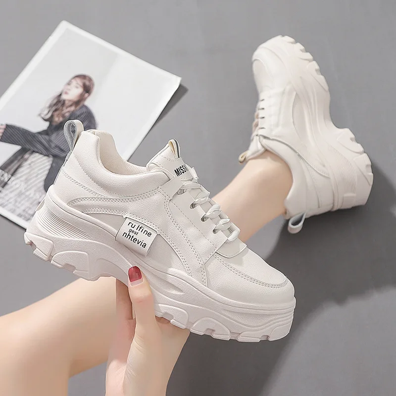 Women Platform Running Shoes Breathable Soft Sport Shoes Woman Chunky Wedge Footwear