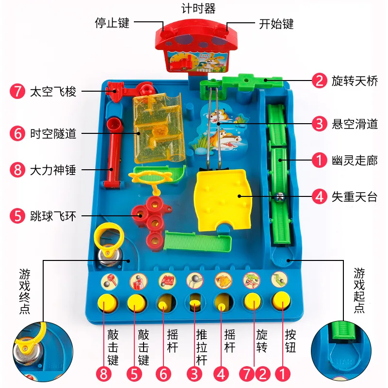 

3D Toy Checkpoints Stereo Roll-on Children Puzzle 6-Year-Old Washed off Maze Elastic-Ball Bearing Plastic Beads Mainland China