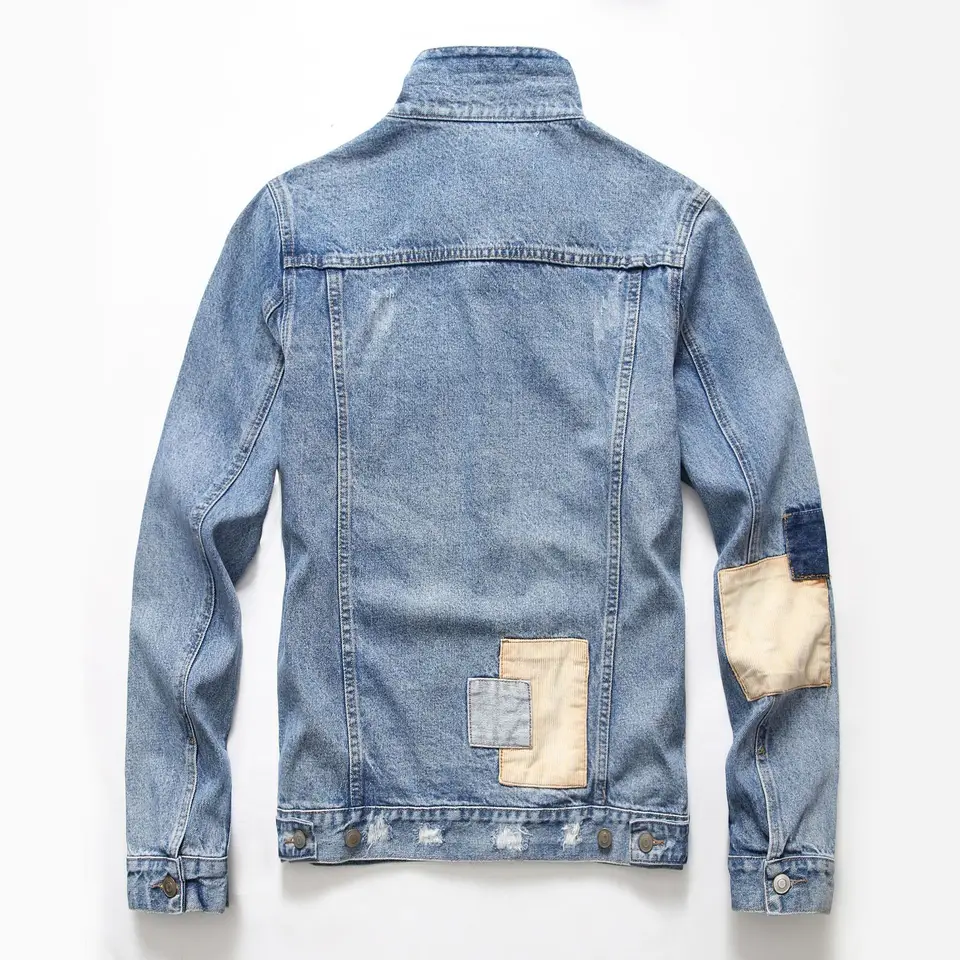 corduroy patchwork denim jacket