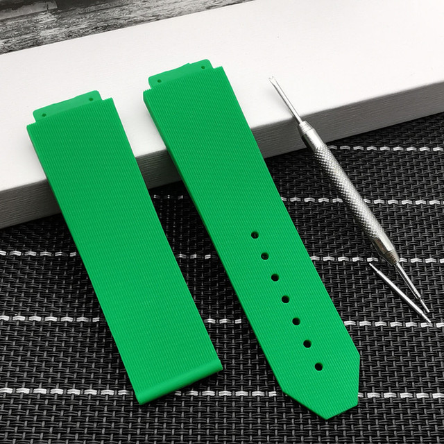 Brand Watch Strap 25*19mm 22mm buckle Belt Male Watch accessorie Silicone Strap For Hublot Men Watchband  band Fusion series