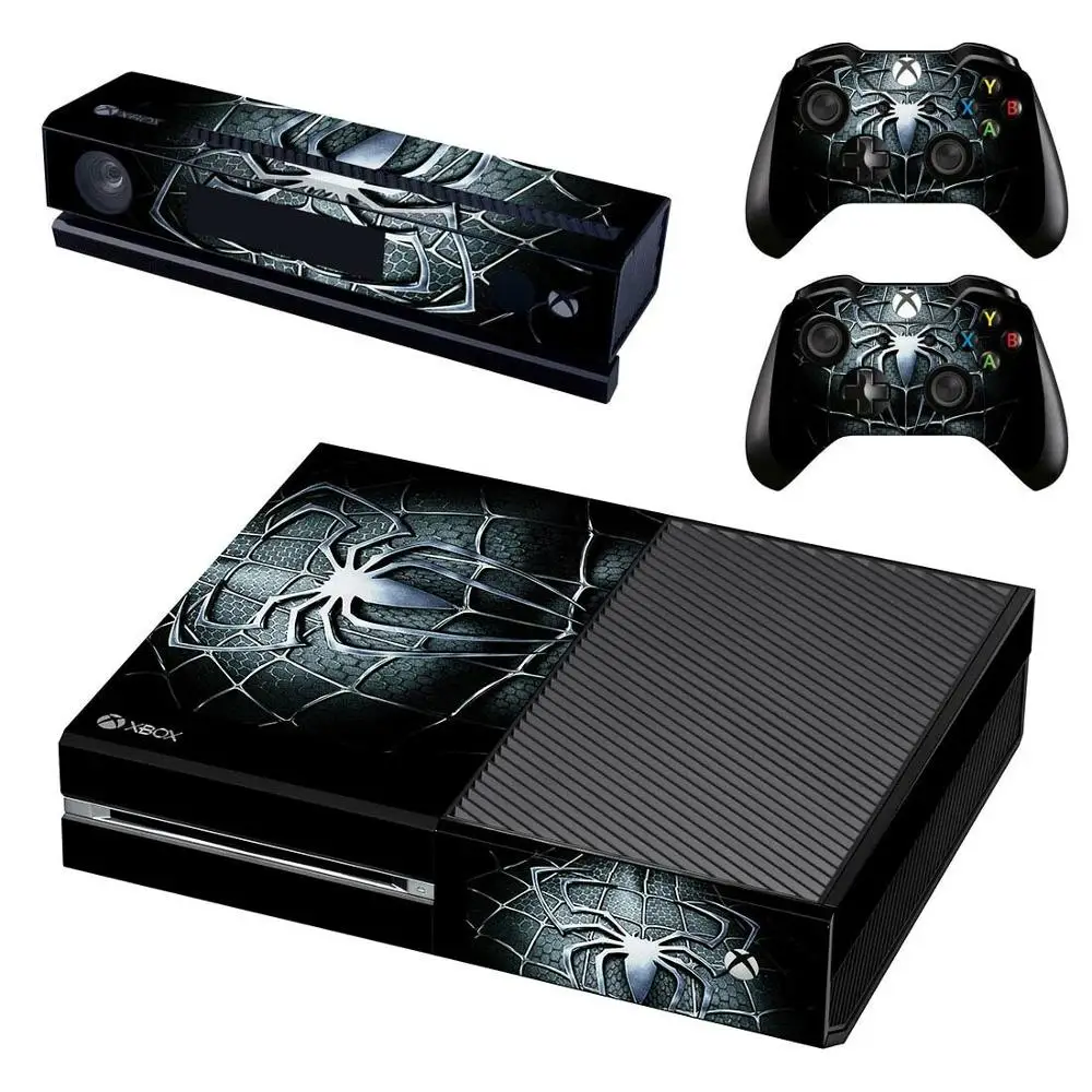 Marvel, Мстители, Человек-паук, наклейка для Xbox One, консоль и Kinect, 2 контроллера для Xbox One, наклейка из винила - Цвет: GSTM1283