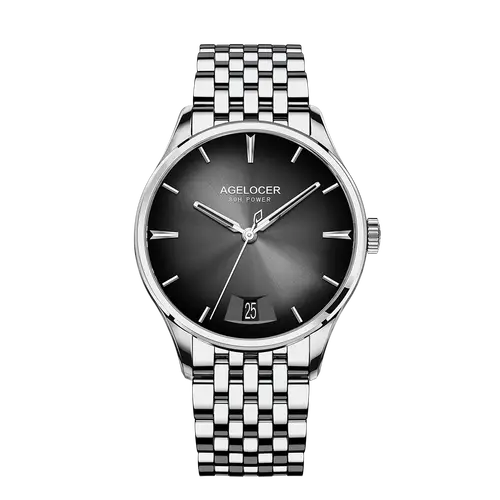 AGELOCER Original Budapest Watch Steel Strap Men's Business Dress Big Calendar Automatic Mechanical Watch Birthday Gift for Men - Image 11