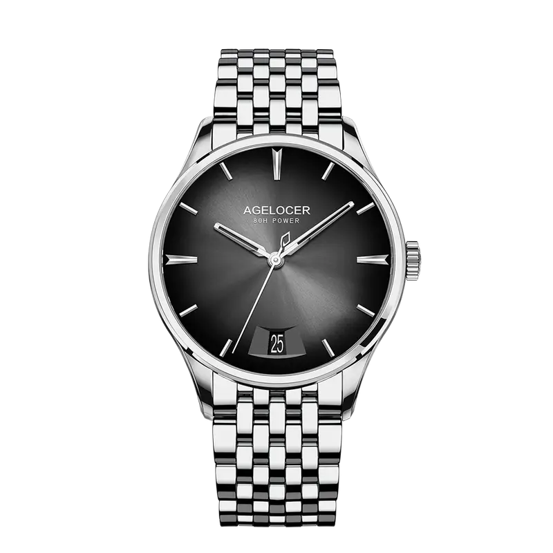 AGELOCER Original Budapest Watch Steel Strap Men's Business Dress Big Calendar Automatic Mechanical Watch Birthday Gift for Men - Image 11