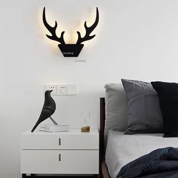 

Nordic LED Wall+lamps Antlers Home Deco Lighting Wall Light Fixtures Living Room Sconces Creative Wall Lamps Corridor Wall Light