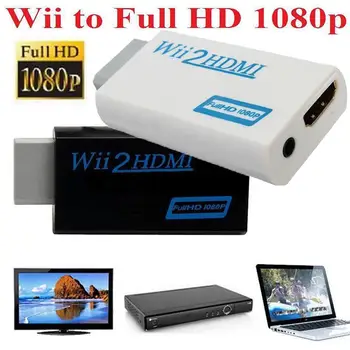 

720P 1080P Full HD HDTV Wii to HDMI Video Converter Adaptor Wii2HDMI Converter 3.5mm Audio for PC HDTV Monitor Display