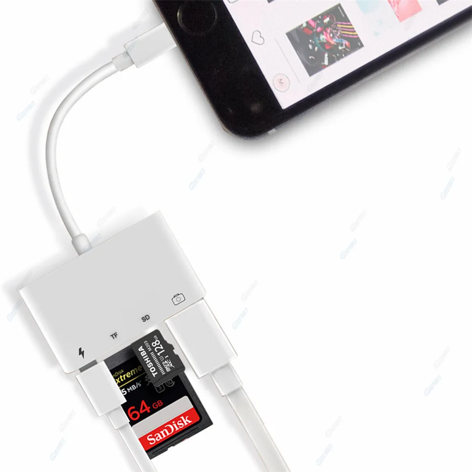 Многофункциональный OTG SD TF кард-ридер адаптер для камеры для подключения телефона IOS комплект конвертер зарядное устройство кабель адаптер для мобильного телефона