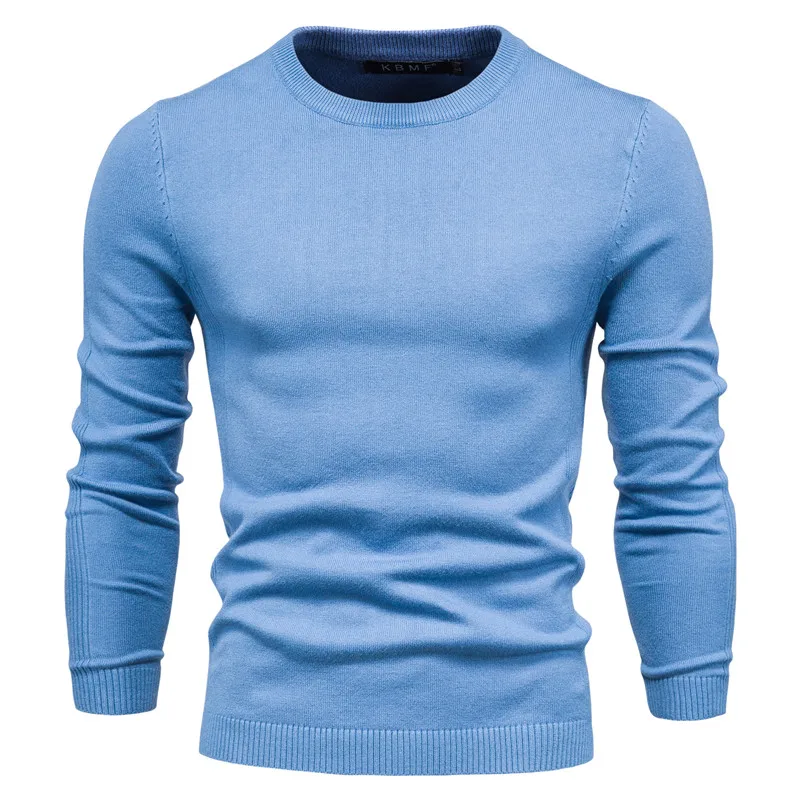 2020 New Winter Thickness Pullover Men O-neck Solid Color Long Sleeve Warm Slim Sweaters Men Men's Sweater Pull Male Clothing