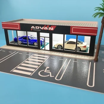 

Outland Parking lot Model 1:64 Scale ADVAN 4S Shop Model w/10 Parking Space