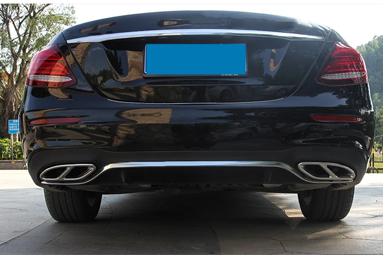 Für Mercedes Benz A B C E GLA GLC GLE GLS CLS Klasse Edelstahl Auto Hinten Auspuff Rohr Abdeckung Trim Schwanz Throat Rahmen – Detail 7