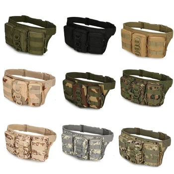 

Camouflage Waist Belt Bag 3 Pocket Outdoor Training Tactical Waterproof Mountaineering Rider Bag Male Female Waist Bag