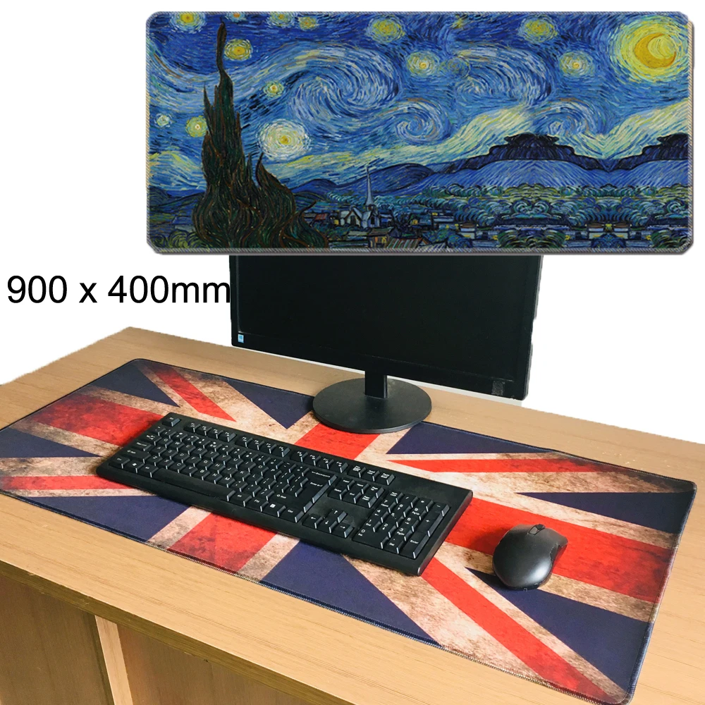 Extend Large Gaming Mouse Pad Gamer Computer Mouse Mat Locked Edge Speed Mousepad Keyboard Desk Mat Anti-slip Natural Rubber Mat