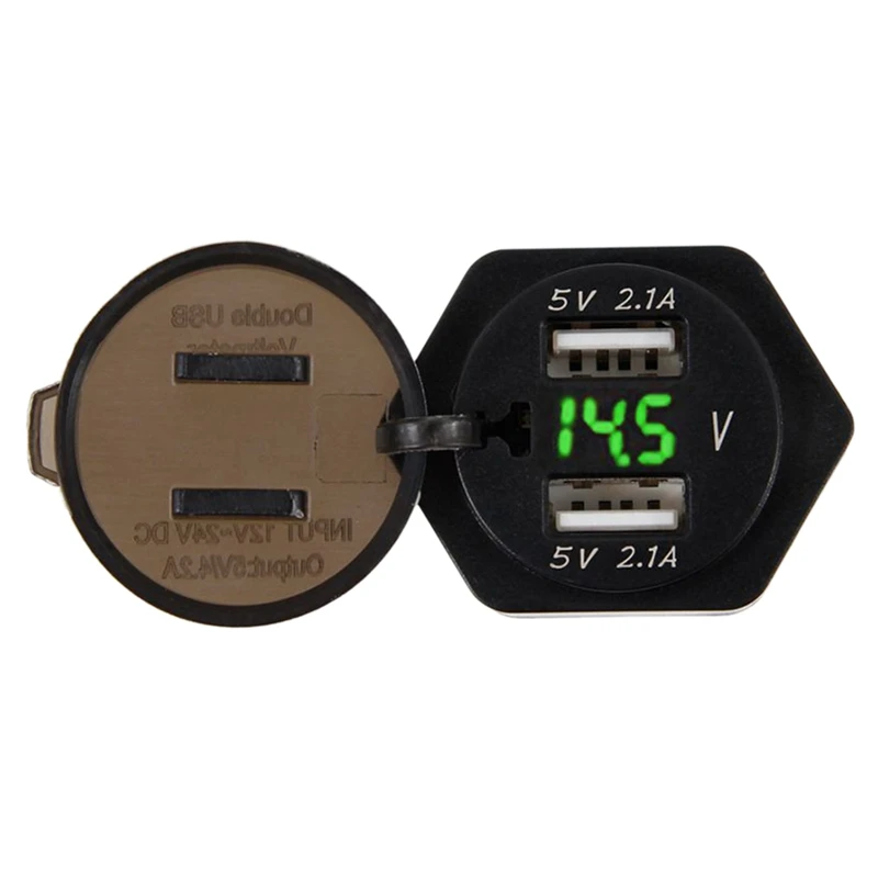 Мотоцикл двойной USB зарядное устройство для B-M-W R1250GS/ADV LC зарядное устройство для Triumph Tiger для D-u-c-a-t-i Multistrada 1200 сигарет L - Цвет: Green
