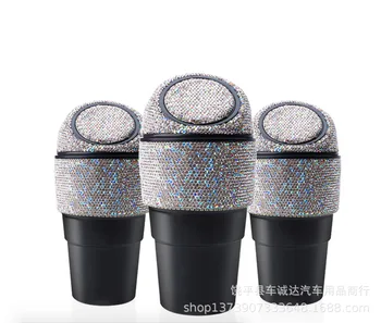 

Car Mounted Diamond Set Garbage Can Creative Car Storage Bag Diamond Set Glove Compartment Multi-functional Oddments Tray Car In