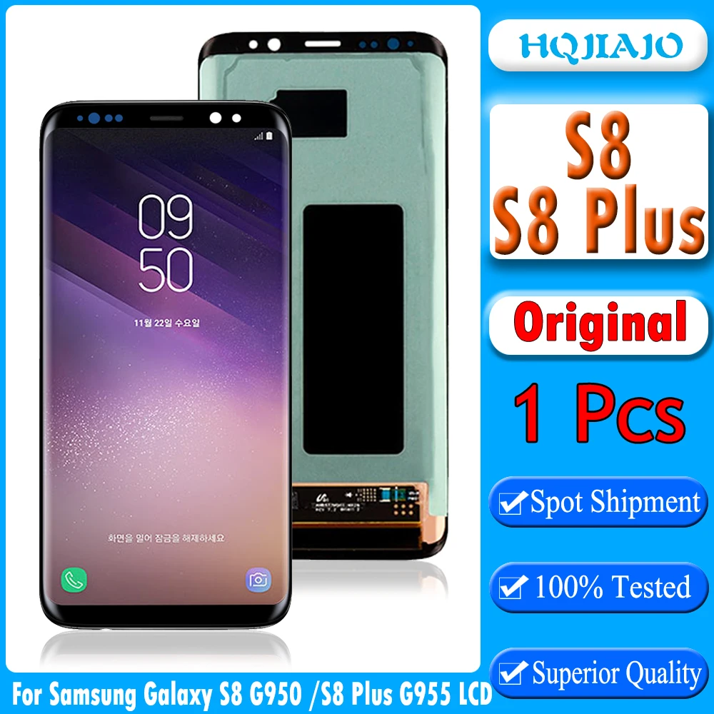 Оригинальный сенсорный экран с битыми пикселями для Samsung Galaxy S8 G950 G950F дигитайзер