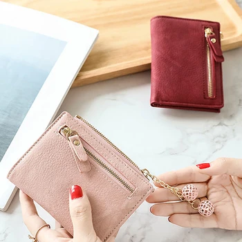 

New Leather Women Wallet Hasp Small And Slim Coin Pocket Purse Women Wallets Cards Holders Luxury Brand Wallets Designer Purse
