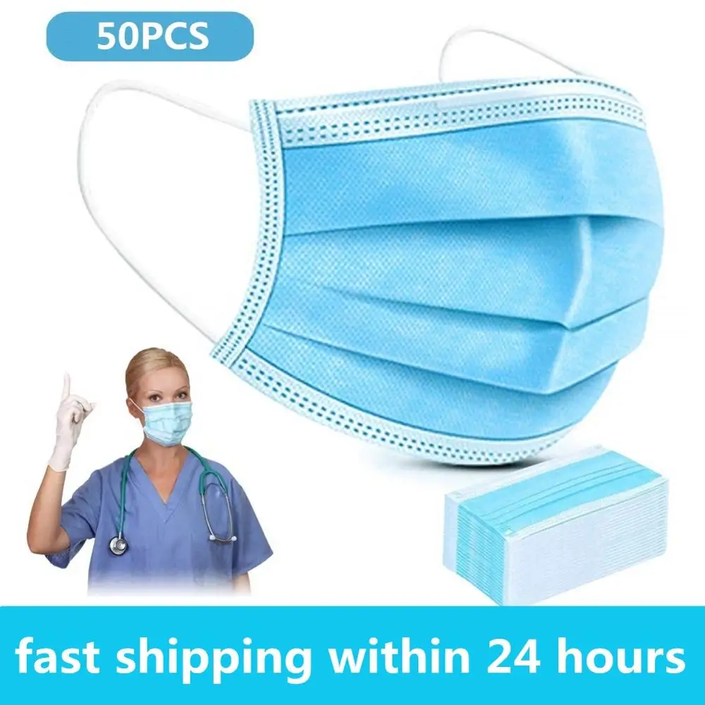 

Disposable Medical Mask 3 Layer Nonwoven Mouth Face Mask Anti-Dust Anti-Fog Meltblown Earloop Mouth Mask