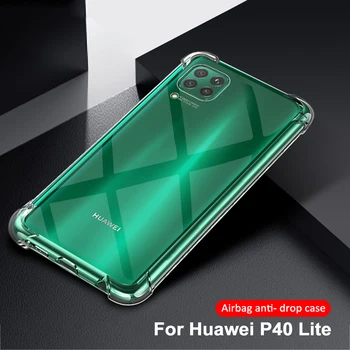 

Transparent Soft TPU Silicone case For huawei p40 lite p40 light p 40 40lite p40lite shockproof phone cases cover coque fundas