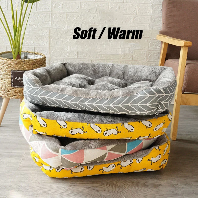 Pet Beds House Cushion Cat Bed Mat Cotton For Dogs Best Dog Basket Products Animals Sleeping Sofa | Дом и сад
