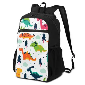 

NOISYDESIGNS Teen Backpack School Bags for Teenagers Colorful Dinosaur Print Travel Daypacks Large Capacity Packsack Mochilas