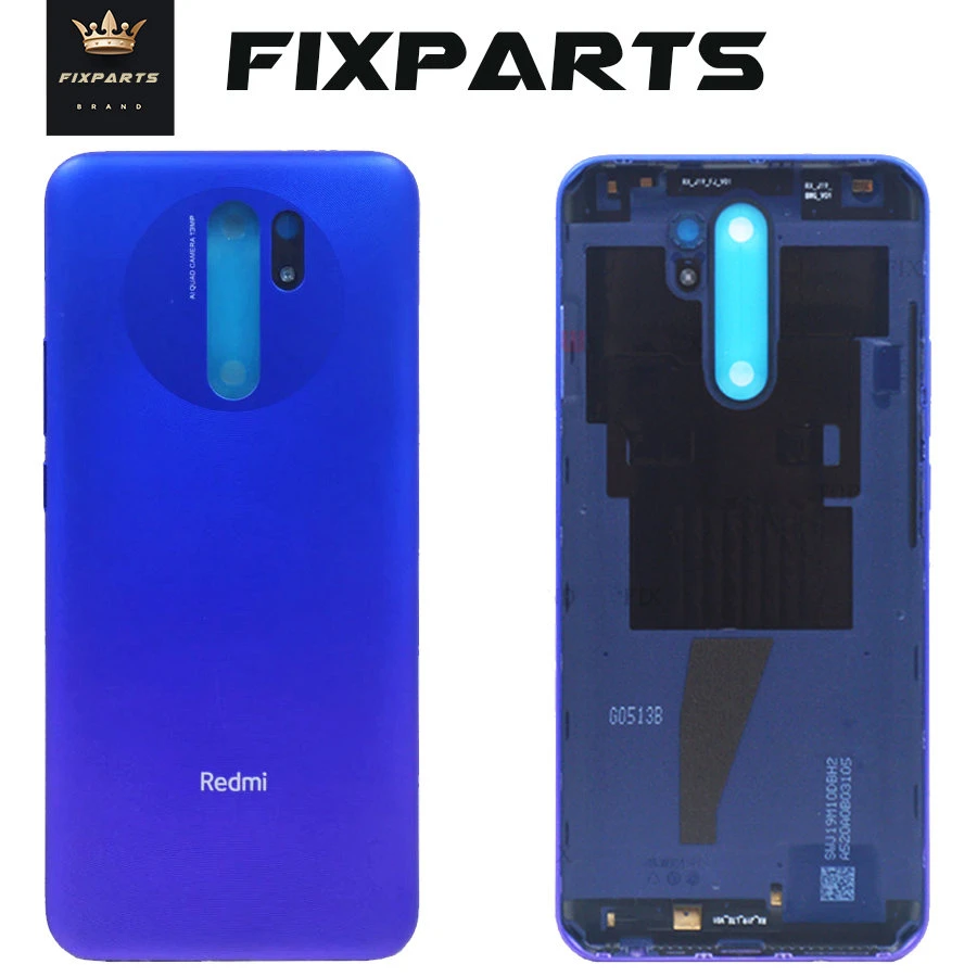 phone housing For Xiaomi Redmi 9 9A Battery Cover Panel Rear Door Housing Case With Adhesive Redmi9 9A Back Repair Part Redmi 9A Battery Cover phone frame transparent