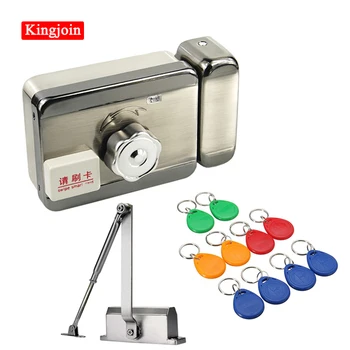 

KINGJOIN High quality electronic integrated RFID ID reader / door frame lock / 25-50kg door closer access control system