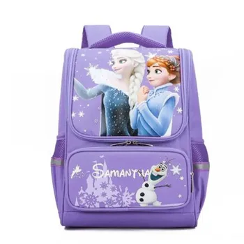 

New Girls Cartoon Snow Queen Backpack School Bag Orthopedic Children Schoolbag Anna Elsa Backpack Mochila Infantil