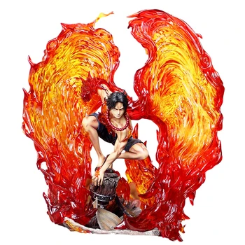 

One Piece GK Portgas·D· Ace Anime Action Figure Model 28CM PVC The Fire Rebirth Statue Collection Toy Desktop Decoration