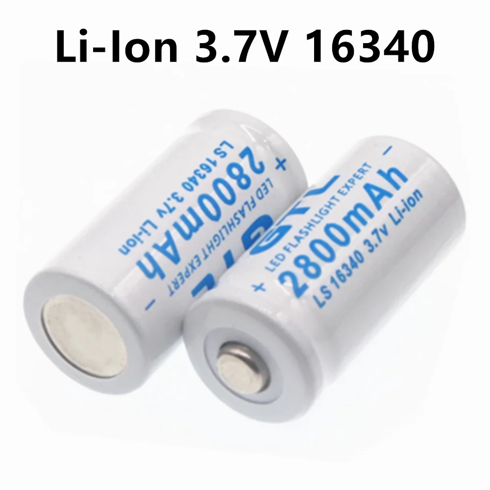 2021 New 3.7V 2800mAh Lithium Li-ion 16340 Battery CR123A Rechargeable Batteries CR123 for Laser Pen LED Flashlight Cell | Электроника