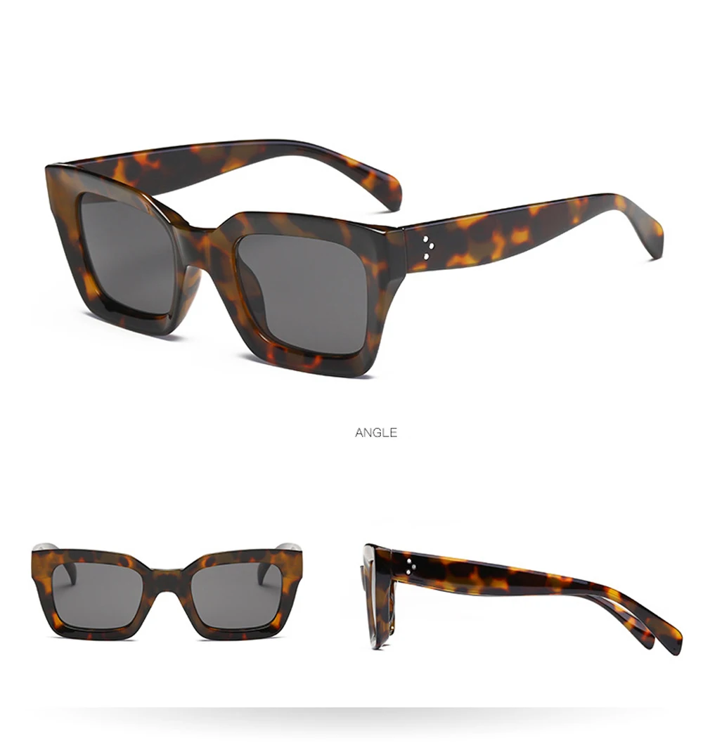 MUSELIFE 2025 New Square Cat Eye MEN Sunglasses Vintage Design Sun Glasses For Male Eyewear UV400