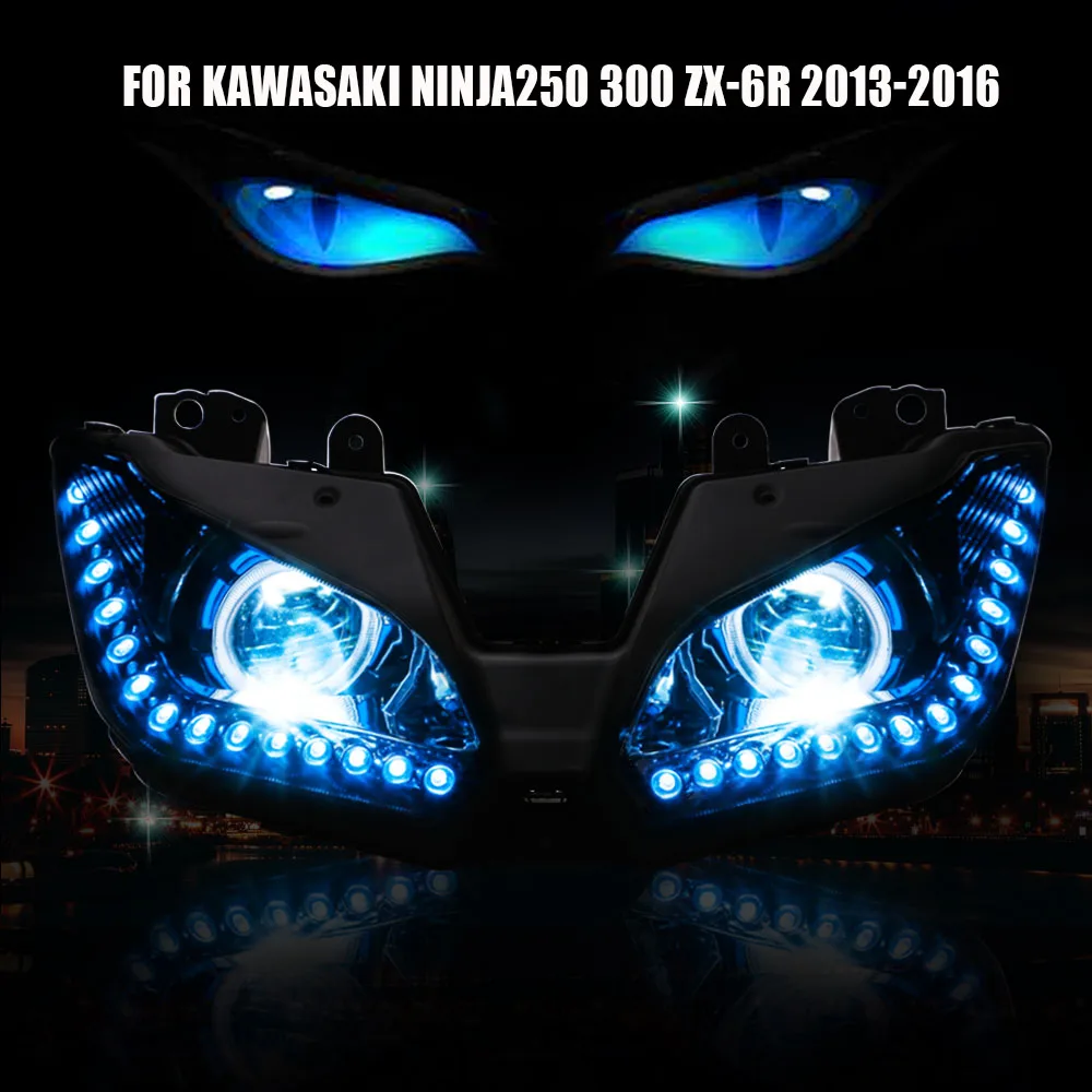 Фара для мотоцикла Angel Eye Kawasaki NINJA250 300 ZX6R ZX 6R NINJA300 HID проектор фара в сборе 2013 2016| |
