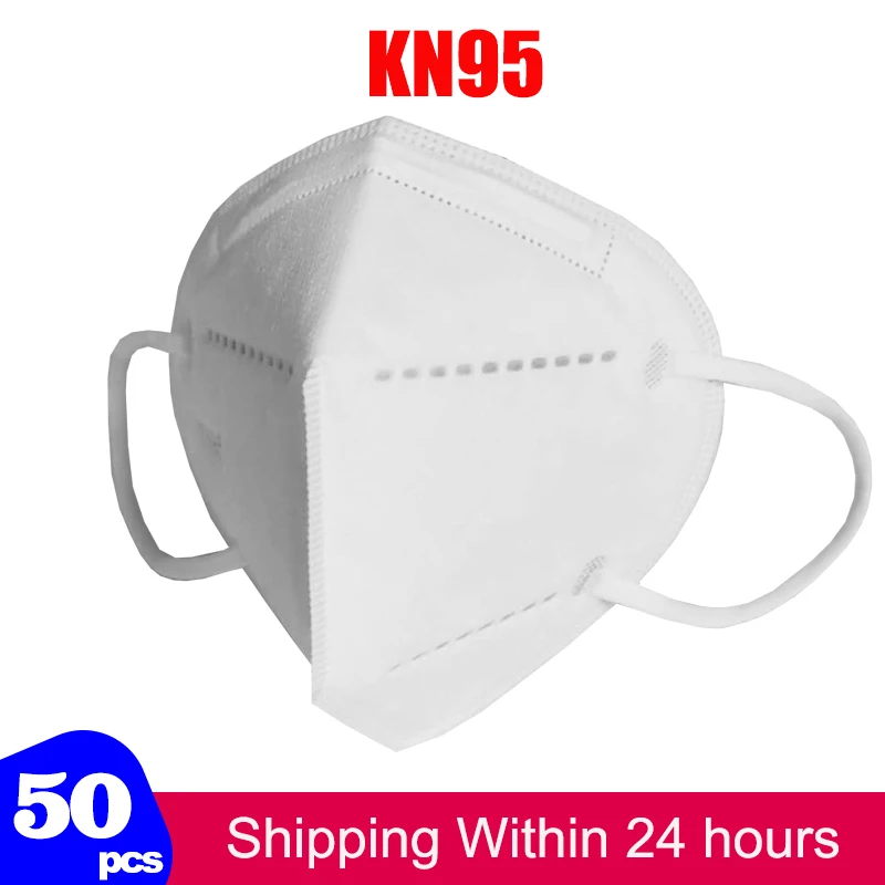 

10/50Pcs KN95 Face Masks Anti Dust N95 Mask 5-Layer PM2.5 Dustproof Protective Mask 95% Filtration Mouth Cover Same as KF94 FFP2