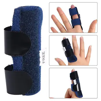 

1Pcs Pain Relief Aluminium Finger Splint Fracture Protection Brace Corrector Support With Adjustable Tape Bandage