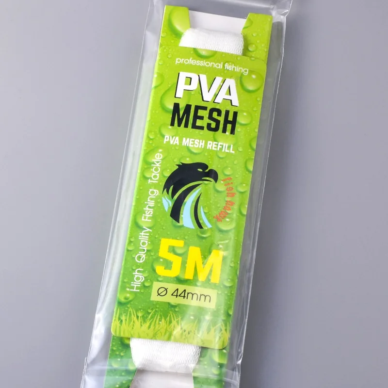 Fishing Bait Stocking PVA Water-soluble Eco-friendly Non-toxic Lure Wrap Mesh Bag Accessories, Paper Card Packaged - Цвет: C